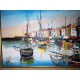 Huile sur toile par ivan Kolodkoff marine Saint Tropez