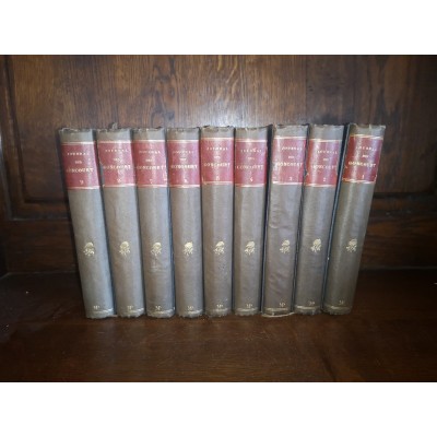 Journal des Goncourt Mémoires de la Vie littéraire 9 Tomes Complet Edition originale