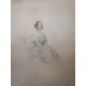 Aquarelle réhaussée à la gouache Portrait de Mary Machell 1841 Ecole Anglaise du XIXème Siècle