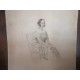 Aquarelle réhaussée à la gouache Portrait de Mary Machell 1841 Ecole Anglaise du XIXème Siècle