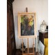 Huile sur toile tableau peinture par Gil Franco catherine Nature morte Art abstrait contemporain
