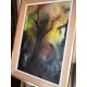 Huile sur toile tableau peinture par Gil Franco catherine Nature morte Art abstrait contemporain