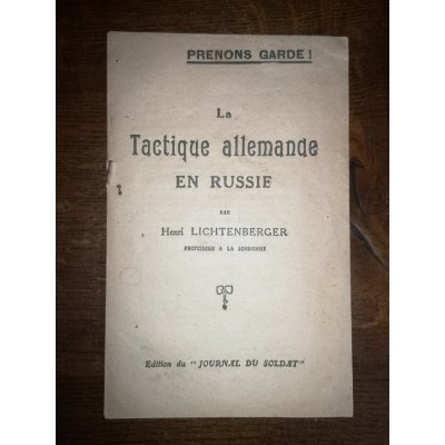 La tactique Allemande en Russie par henri Lichtenberger