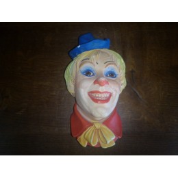 Clown N°6 Legend products Made in England 1985 Signé J. Wright Tête en plâtre d'un clown