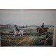 Scène de chasse à courre intitulée Soho Lithographie gravée par J. Harris et imprimée par H. Alken