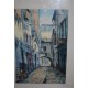 Eau forte aquatinte en couleurs  Ruelle du Vieux Paris Signée Baron marcel Julien (1872-1956)