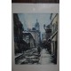 Eau forte aquatinte en couleurs   Vue de Montmartre  Signée Baron marcel Julien (1872-1956)