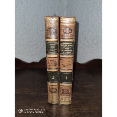 Cours de littérature dramatique, ou de l'usage des passions dans le drame par M. Saint-mMarc girardin 2 tomes