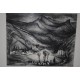 Lithographie par Roger Marage Epreuve d'Artiste 1951 Signée Paysage de Montagne