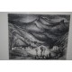 Lithographie par Roger Marage Epreuve d'Artiste 1951 Signée Paysage de Montagne