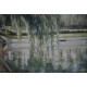 Huile sur toile par Demarty Daté 1990 Intitulée Saule pleureur étang Colbert dans les Hauts de seine au Plessis-Robinson