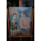 D'après Picasso (1881-1973) Acrobate et jeune Arlequin Impression sur toile