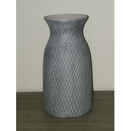 Vase forme bouteille gris