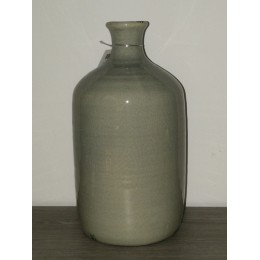 Vase gris arrondie en céramique