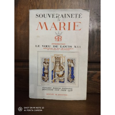 Souveraineté de Marie  Congrès marial de Boulogne-sur-mer par Desclée de Brouwer