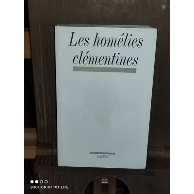 Les homélies clémentines traduit du grec par andré Siouville