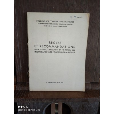 Manuel de l'installateur de Pompes Règles et recommandations par le syndicat des constructeurs de Pompes