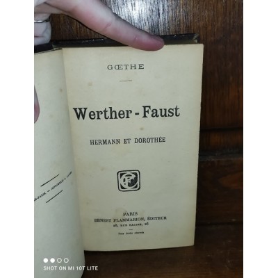 Werther-fFaust Hermann et Dorothée par Goethe