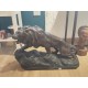Sculpture Lion en furie par armand Fagotto