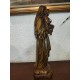 Très belle et GRANDE sculpture de la Vierge à l'enfant à patine dorée