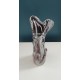 Vase magnifique en verre soufflé fuselé et bicolore
