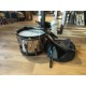 Tambour tenor militaire ancien Robert Martin Macon avec baudrier, baguette et pochette