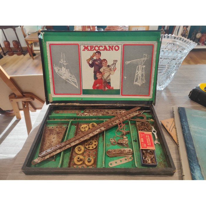 Boîte de Meccano de 1916 Engineering in miniature 1 avec manuel d'instructions