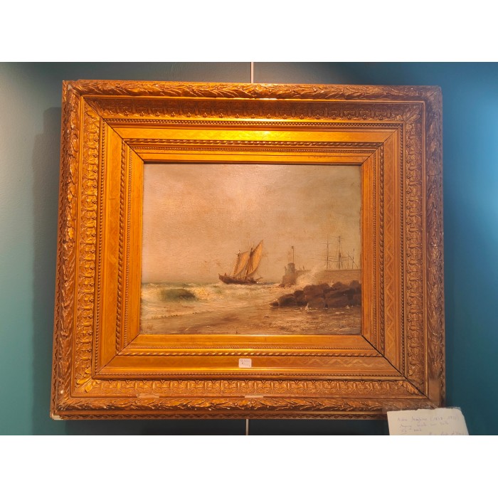 Marine magnifiquement encadrée par andré Maglione XIXème siècle