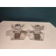 Paire de bougeoirs en cristal Autrichien Riedel Modèle Pentagone