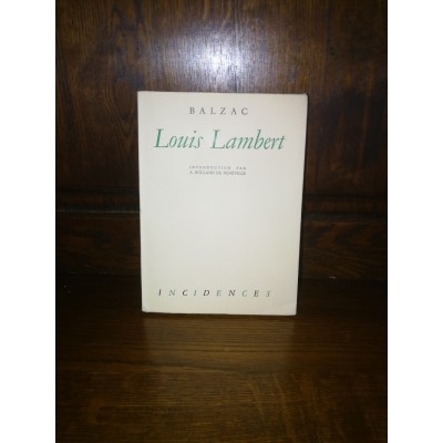 Par Balzac, Louis Lambert