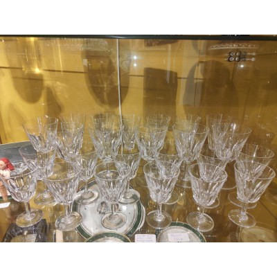 Ensemble de 24 Verres en cristal Baccarat modèle Côte d'azur