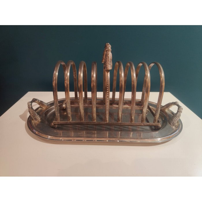 Porte toast et plat à foie gras en métal