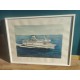 Aquarelle représentant le Bretagne bateau de croisière de la Compagnie Brittany Ferries