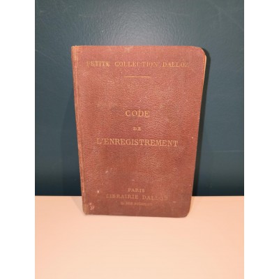 Code de l'enregistrement du Timbre Petite Collection Dalloz