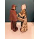 Couple de santons Claude Carbonel le Berger la boulangère sujets provençaux