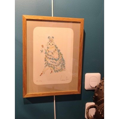 Lithographie Le Chat par Léonor Fini Numérotée et signée