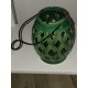 Lanterne céramique ajourée vert