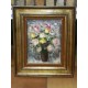 Huile sur toile bouquet de fleurs de jacques m g Dunoyer