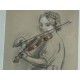 LA JEUNE VIOLONISTE PAR MAURICE DENIS (DESSIN)