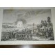 GRAVURE ANCIENNE NAPOLEON RETRAITE DES FRANCAIS APRES LA BATAILLE DE LEIPSICK