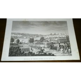 GRAVURE ANCIENNE NAPOLEON BATAILLE DE DRESDE