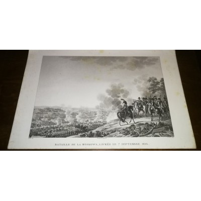 GRAVURE ANCIENNE NAPOLEON BATAILLE DE LA MOSKOWA