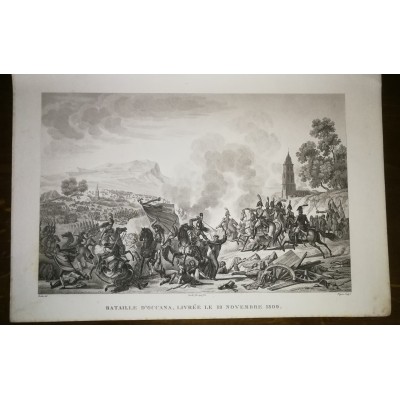 GRAVURE ANCIENNE NAPOLEON BATAILLE D'OCCANA