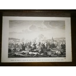 GRAVURE ANCIENNE NAPOLEON MORT DU PRINCE LOUIS DE PRUSSE