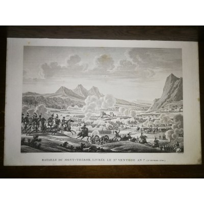 GRAVURE ANCIENNE NAPOLEON BATAILLE DU MONT-THABOR