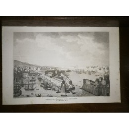 GRAVURE ANCIENNE ENTREE DES FRANCAIS DANS LIVOURNE