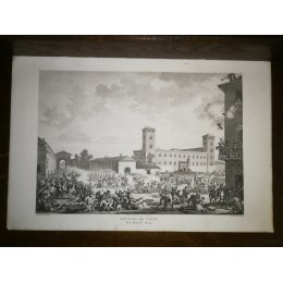 GRAVURE ANCIENNE NAPOLEON REVOLTE DE PAVIE