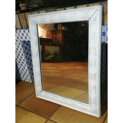 Miroir en bois peint