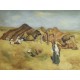 HUILE sur toile Orientaliste Touaregs dans le désert