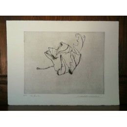 La Feuille par François Soulas Eau forte épreuve d'artiste